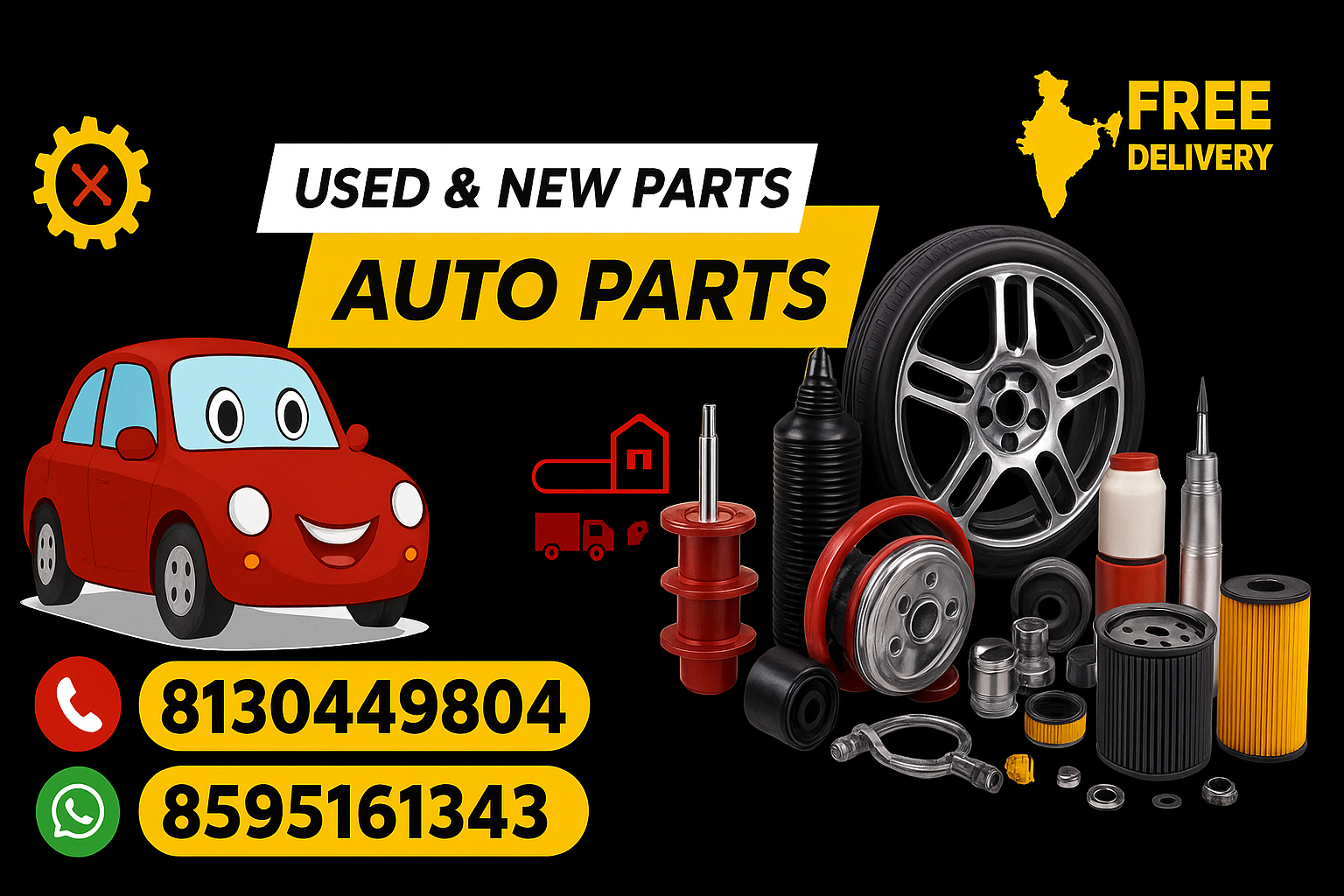 Car Spare Parts Banner